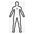 Body Map Towel – Body Outline – Lightweight Shower, Beach & Travel Towel